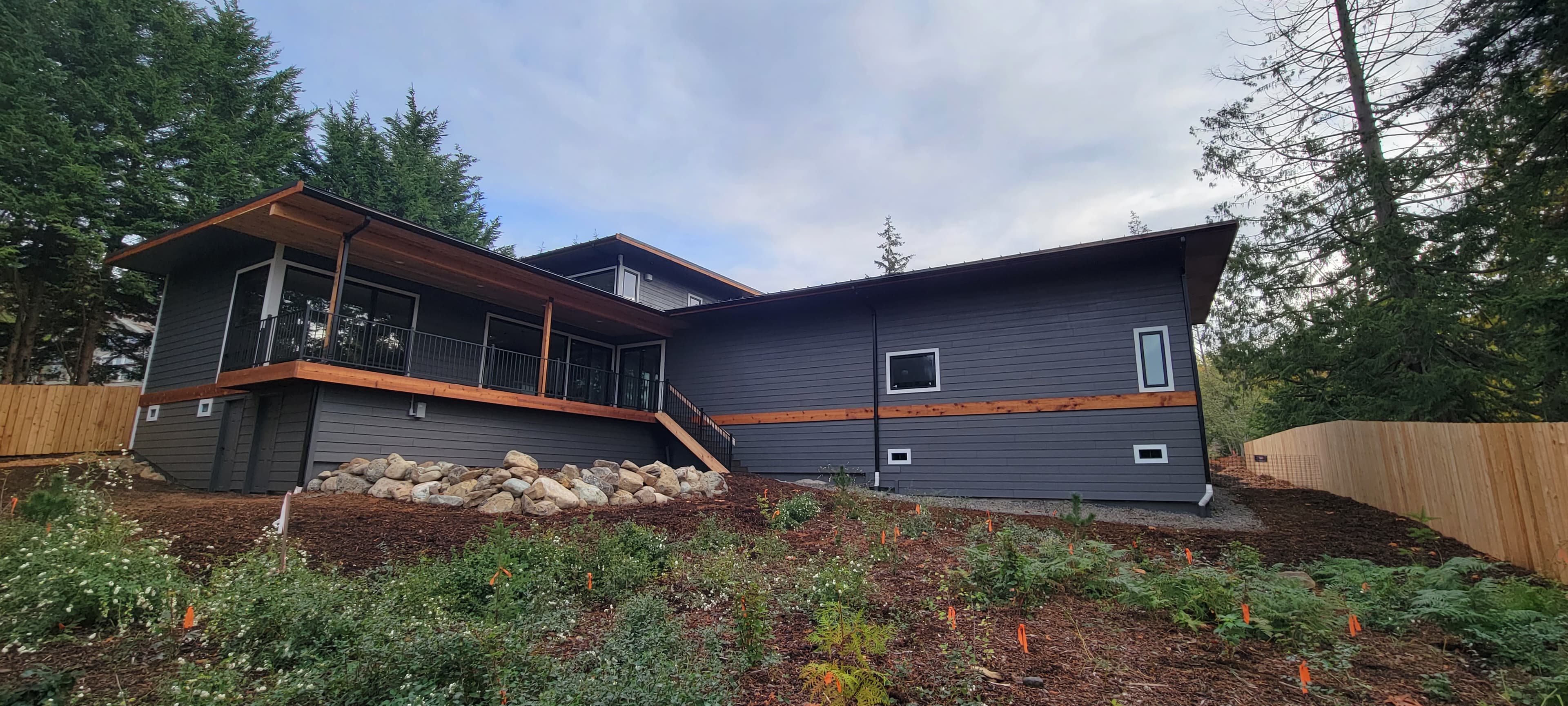 a finished custom home